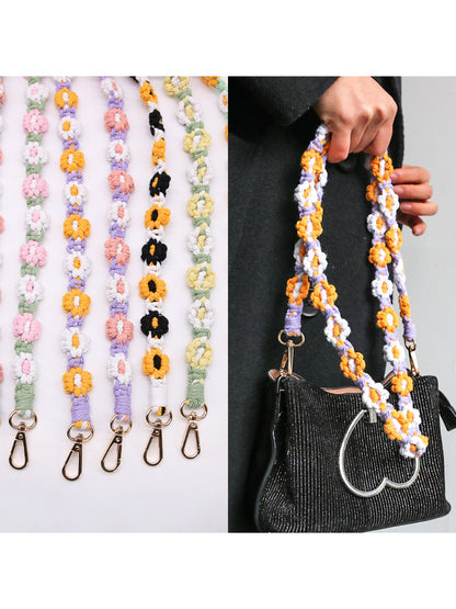 Koco Crochet Daisy Phone Lanyard & Keychain with floral motif