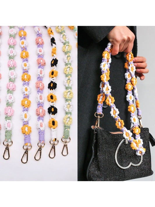Koco Crochet Daisy Phone Lanyard & Keychain with floral motif
