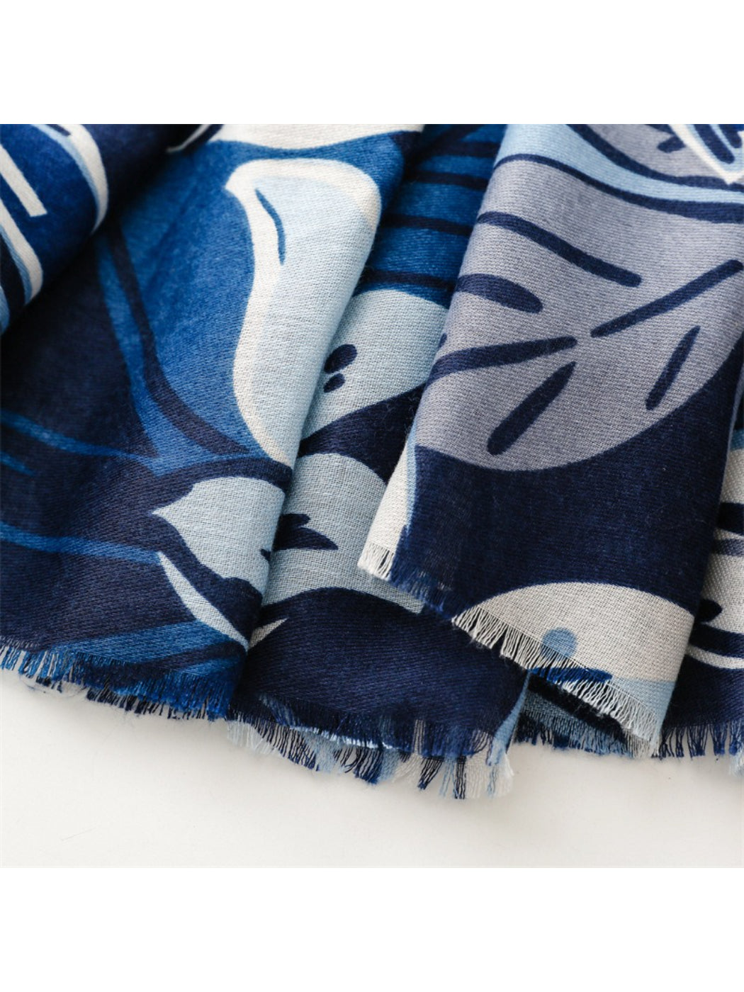 Scarvii - Modern Leaf Motif Printed Scarf