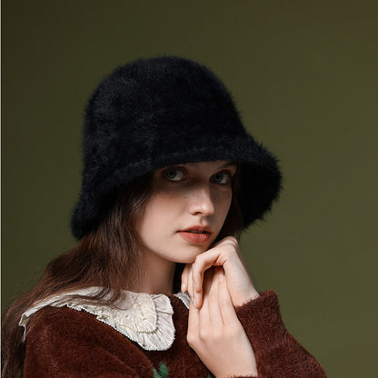 Haila Gradient Color Warm Bucket Hat for casual headwear styling