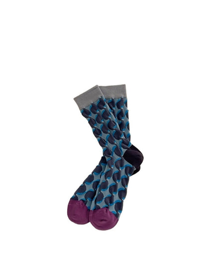 Rufia - Retro Contrast Mid-Calf Socks - Vintage & Sweet