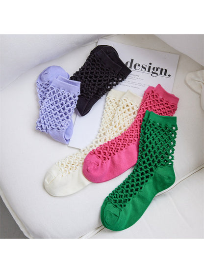 Rufia - Openwork Panel Crew Socks