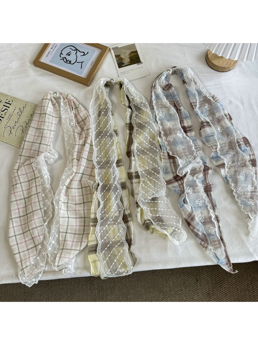 Scarvii - Plaid Lace Fresh Styling Scarf