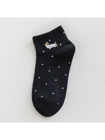 Rufia - Tiny Puppy Dot Pattern Ankle Socks product image 4