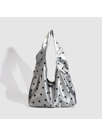 Cosbai - Polka Dot Slouchy Shoulder Bag