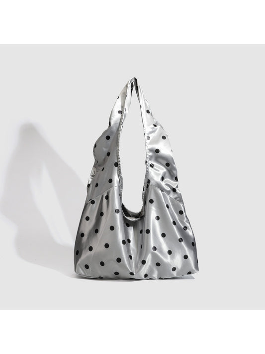 Cosbai - Polka Dot Slouchy Shoulder Bag