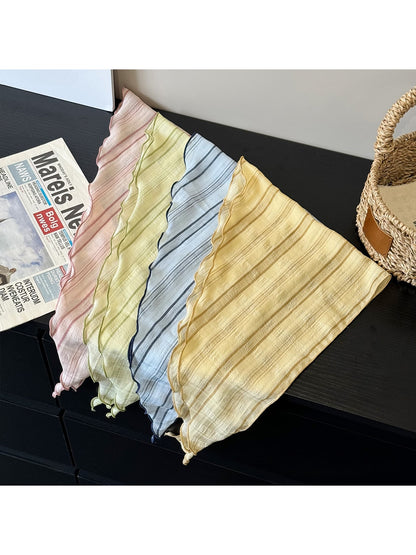 Scarvii - Striped Wavy Eedge Triangle Bandana