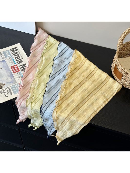 Scarvii - Striped Wavy Eedge Triangle Bandana