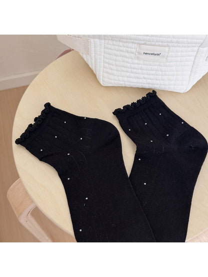 Rufia - Soft Dot Rib Knit Ankle Socks product image 7