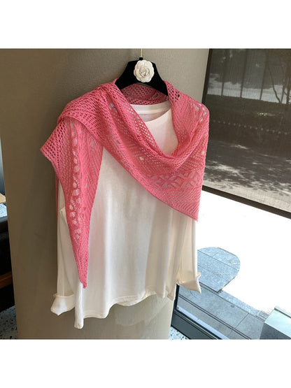 Scarvii - Hollow-Out Lattice Triangle Bandana