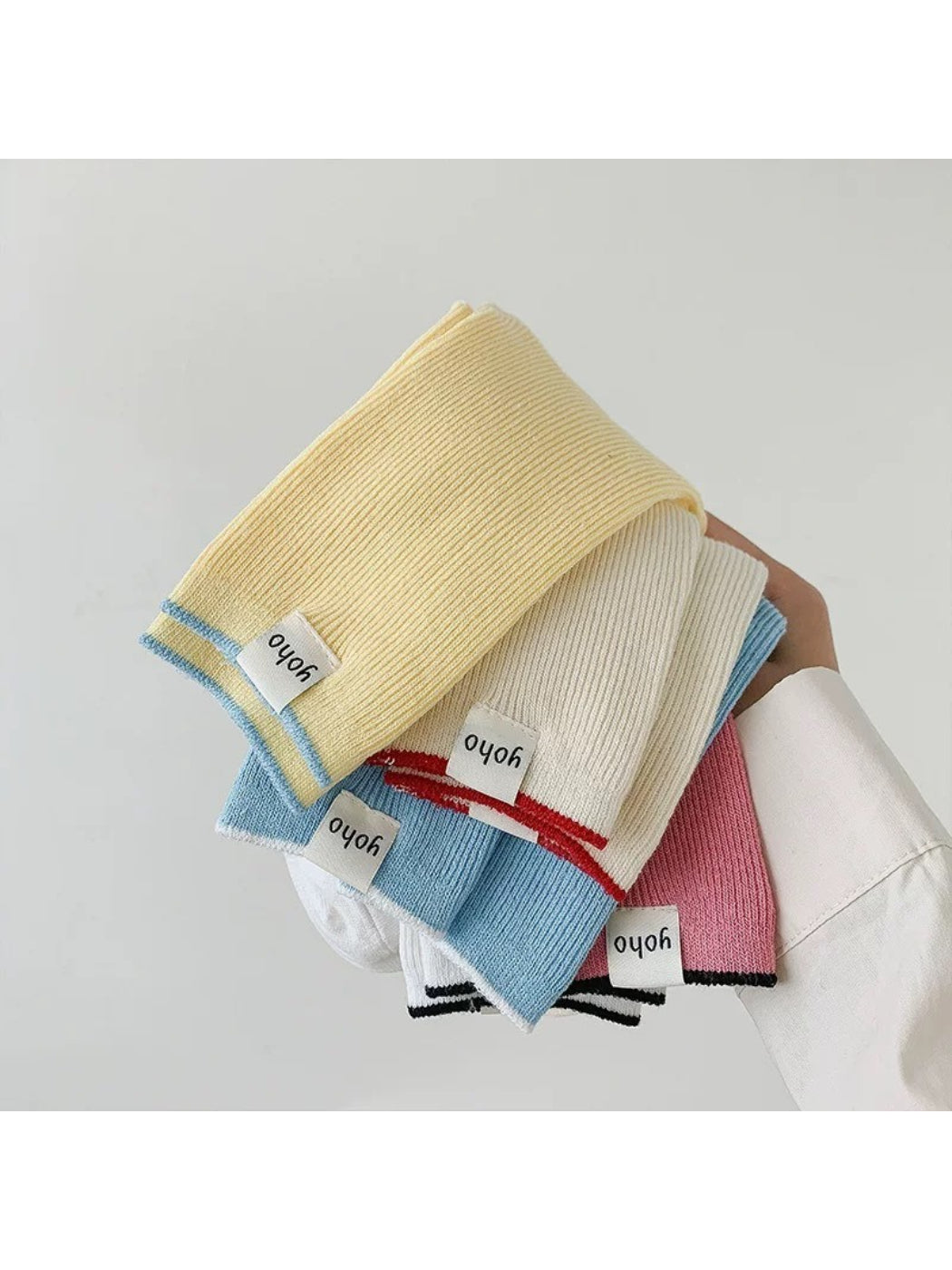 Rufia - Pastel Contrast Ribbed Crew Socks product image 1