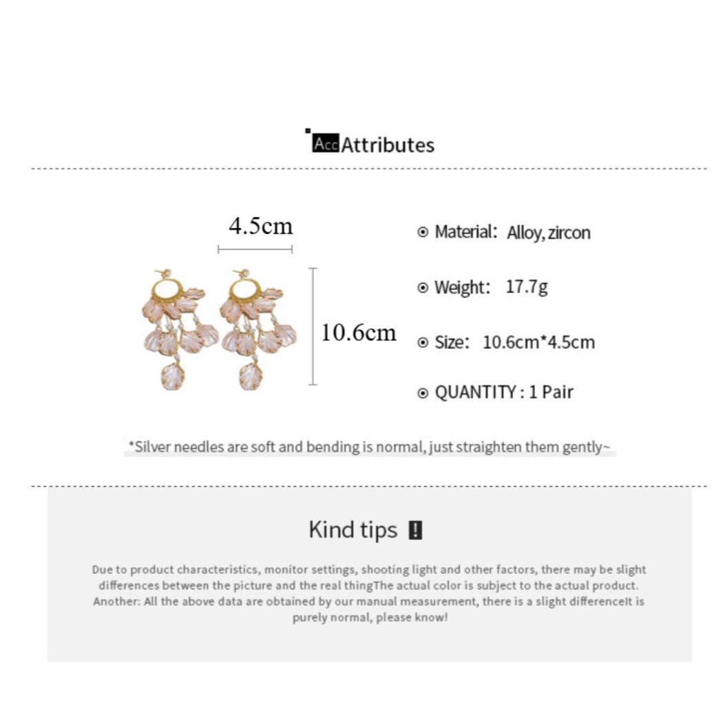 Earwish - Pink Shell Dreamcatcher Earrings - Dreamy & Chic