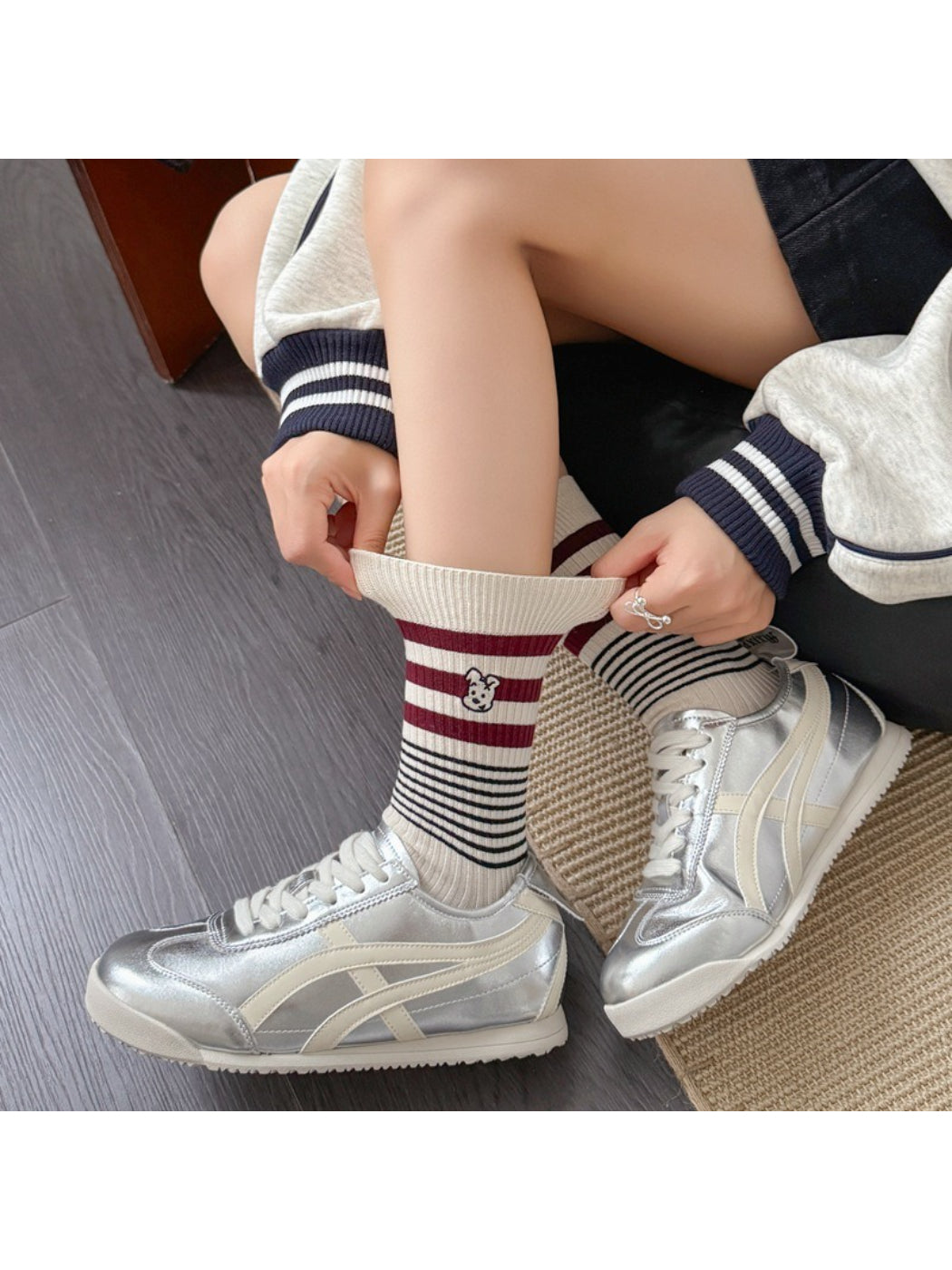 Rufia - Classic Stripe Cat Crew Socks product image 2