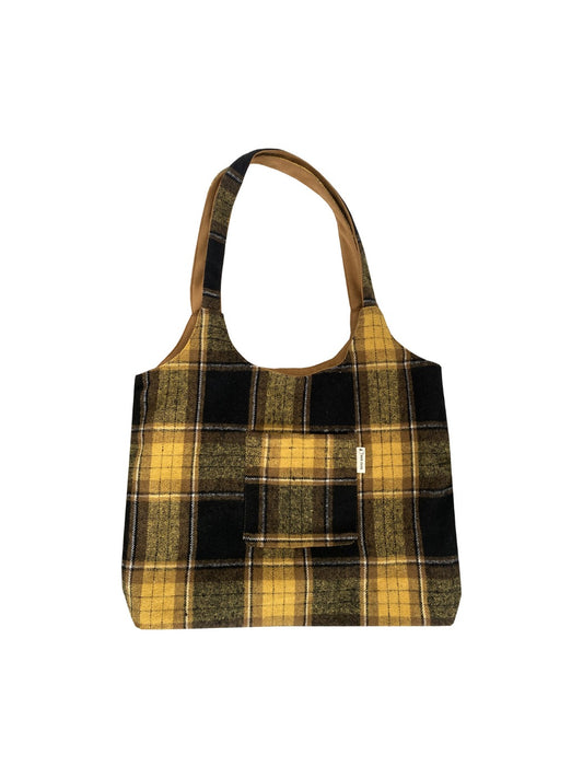 Cosbai – Reversible Plaid Tote Bag