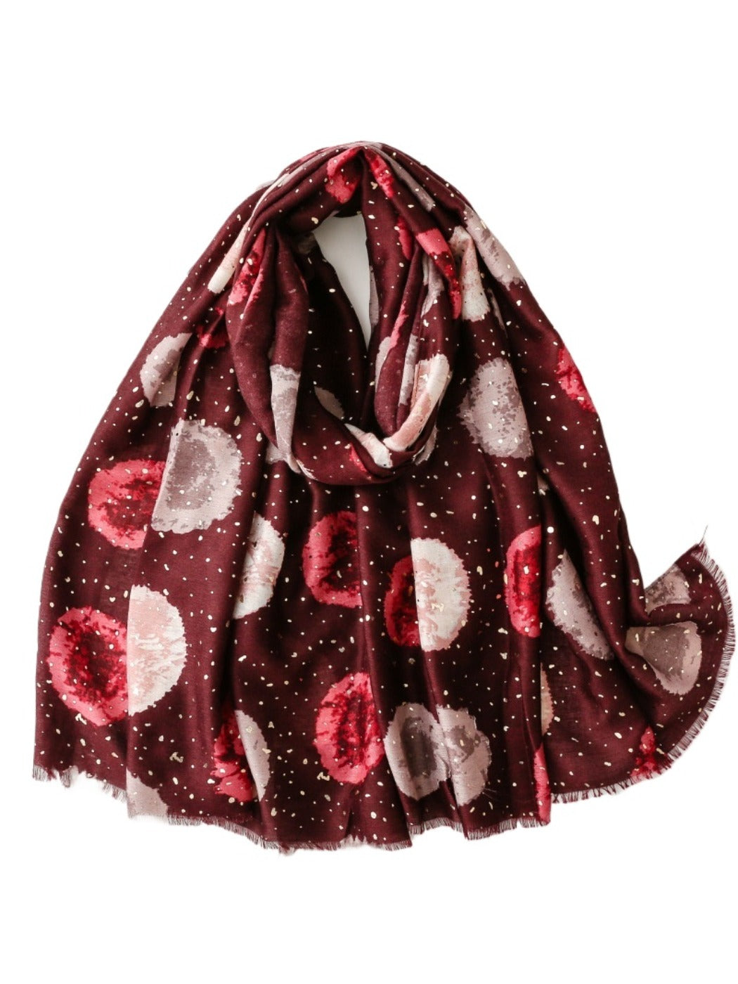 Scarvii - Retro Fresh Style Circular Print Scarf