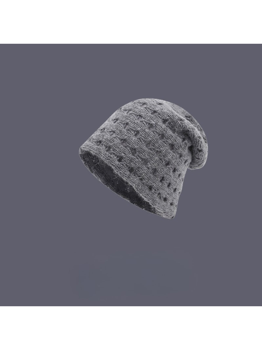 Haila Cozy Textured Slouch Beanie hat shape