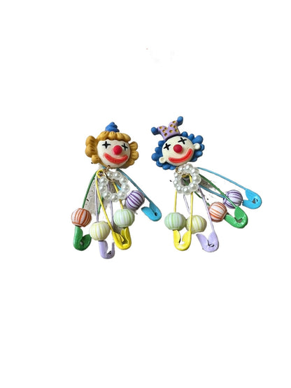 Earwish - Colorful Circus Clown Earrings