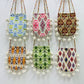Cosbai - Retro Atlas-Pattern Knit Shoulder Bag - Vintage & Practical