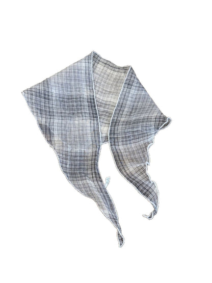 Scarvii Rolled Edge Plaid Triangle Bandana Scarf product image
