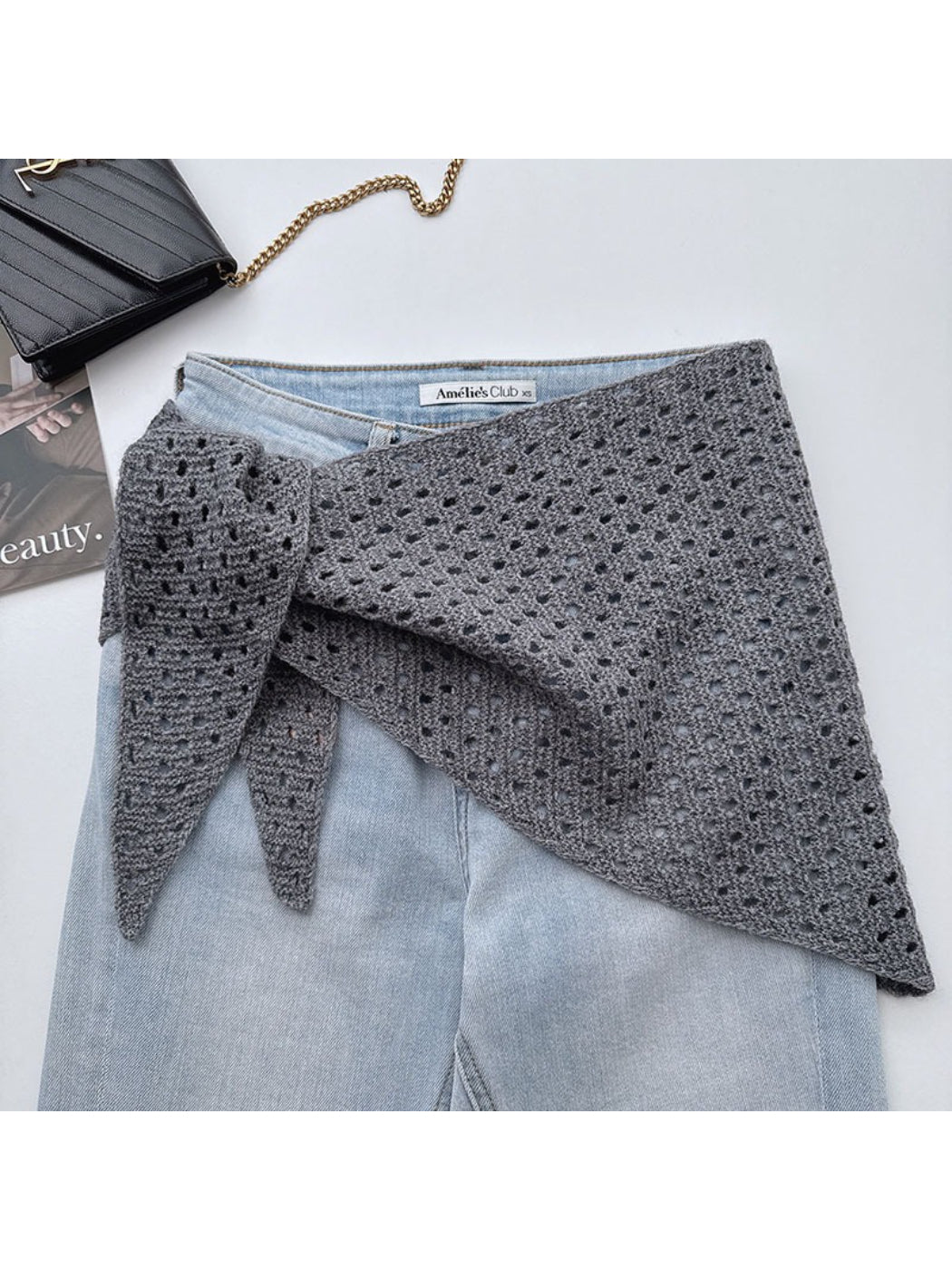 Scarvii - Open Knit Lightweight Tie Scarf