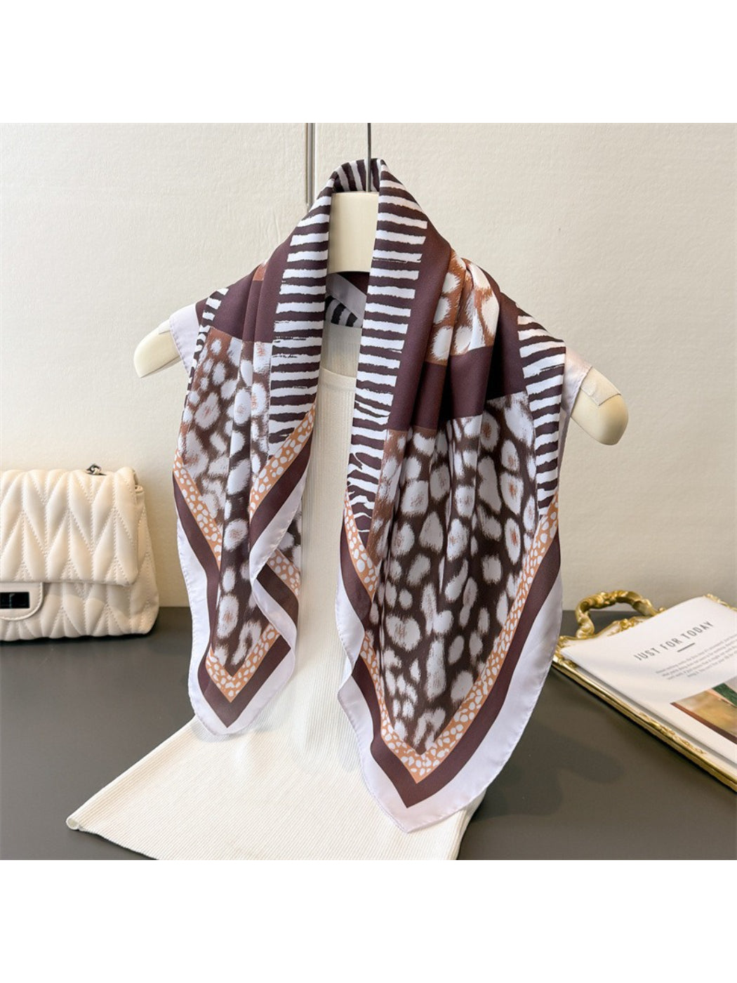 Scarvii Mixed Animal Print Square Scarf