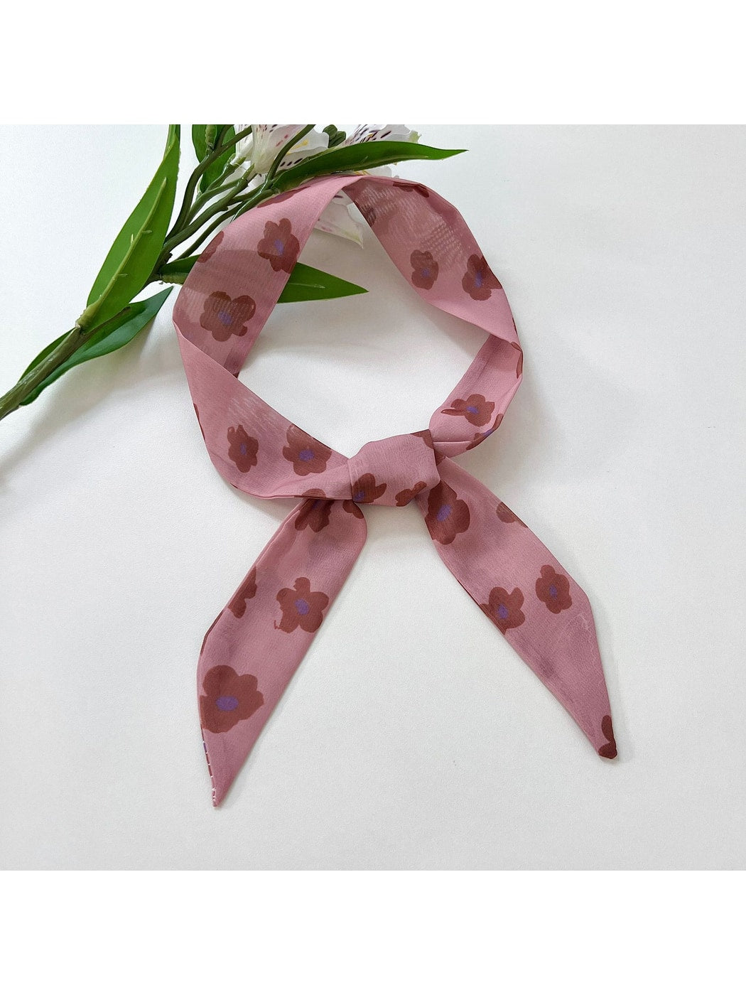 Scarvii - Elegant Vintage Printed Narrow Scarf