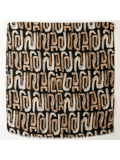 Scarvii - Abstract Brushstroke Pattern Scarf