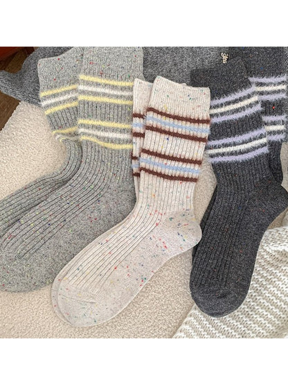 Rufia - Speckled Rib Crew Socks