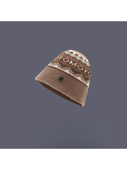 Haila - Letter Pattern Bucket Hat with