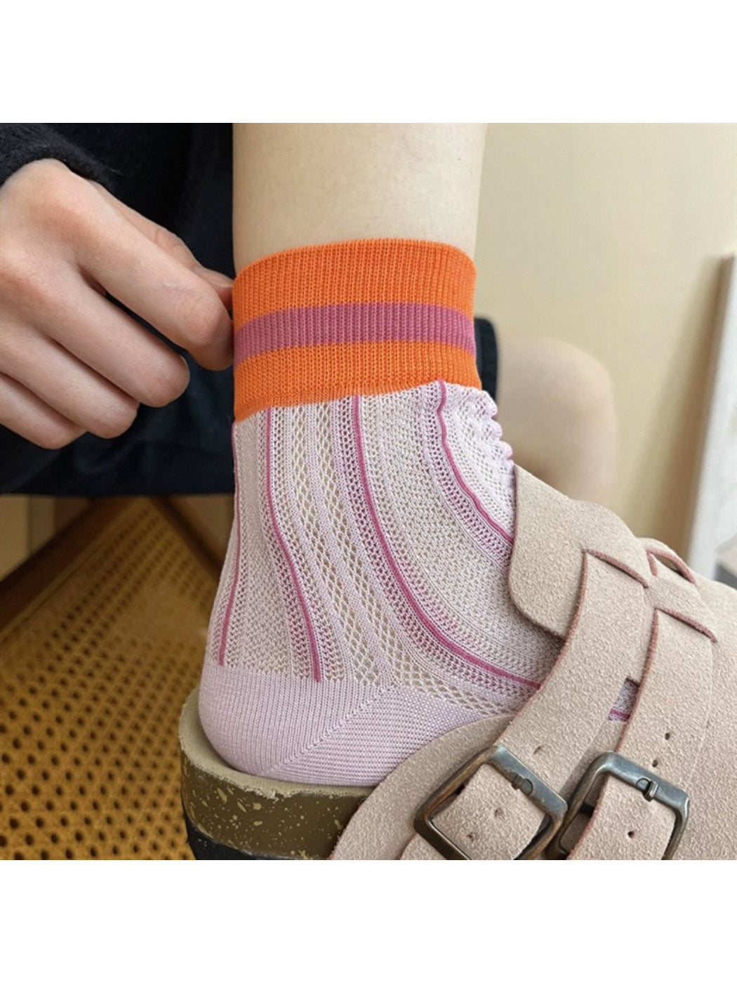 Rufia - Lightweight Ribbed Colorblock Crew Socks product image 8