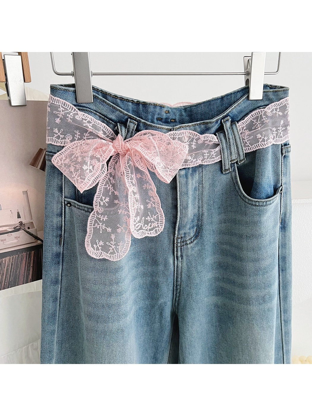Scarvii - Lace Long Narrow Styling Scarf