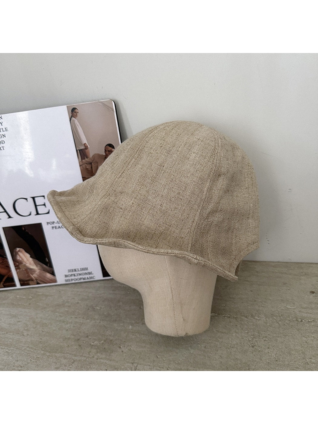 Haila - Solid Color Short Brim Round Crown Bucket Hat