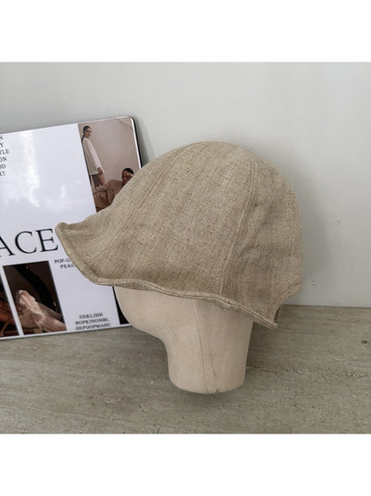 Haila - Solid Color Short Brim Round Crown Bucket Hat