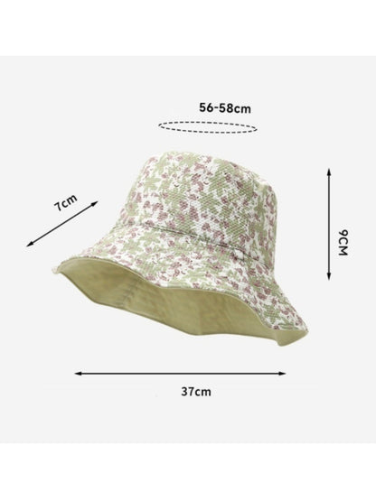 Haila – Floral Print Wide Brim Bucket Hat