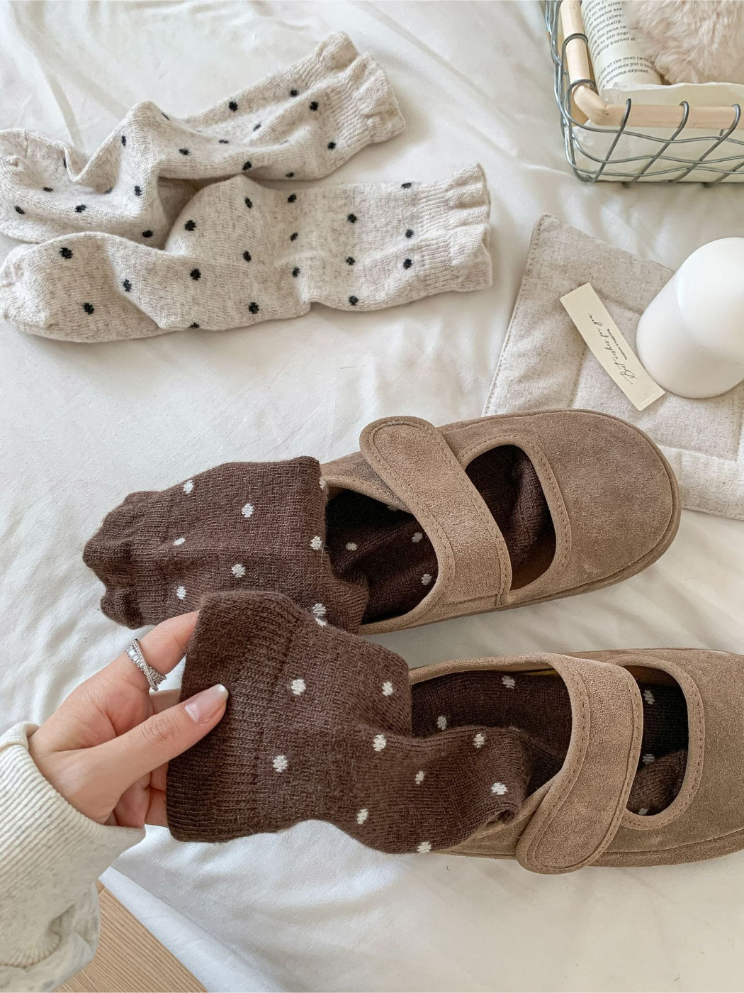 Rufia - Mini Dot Soft Knit Crew Socks