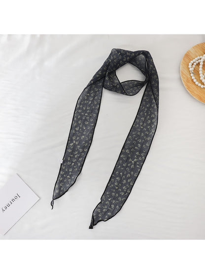 Scarvii - Fresh Floral Long Narrow Scarf