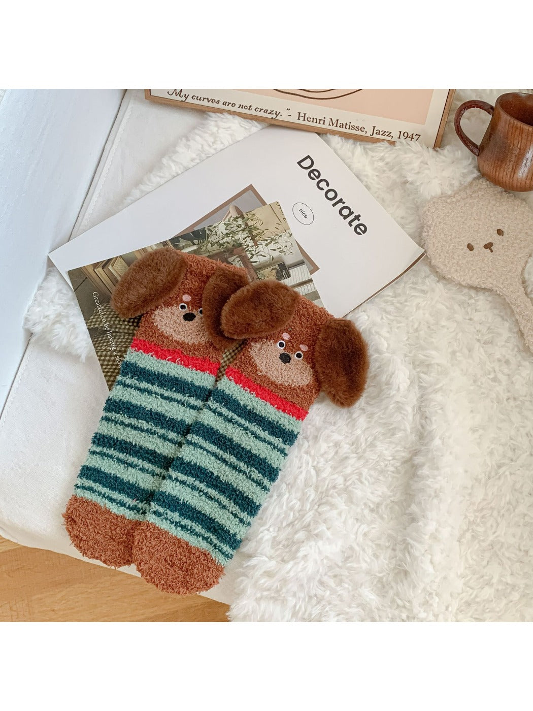 Rufia - Dachshund Plush Socks with Long Ears