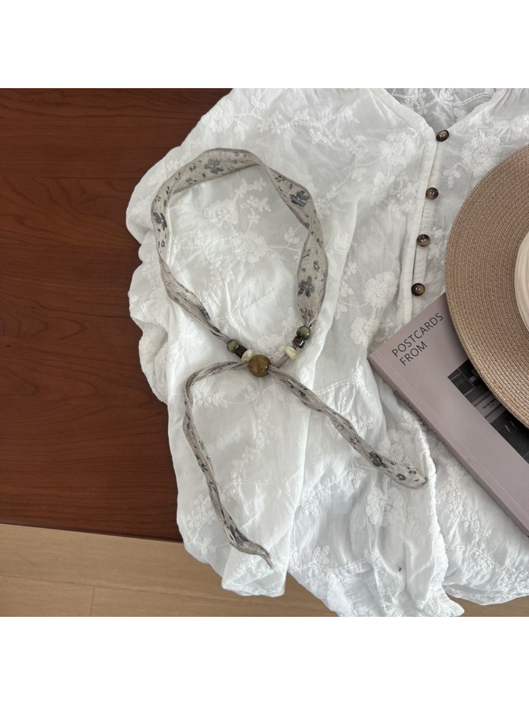 Scarvii Beaded Adjustable Skinny Scarf