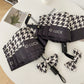 Rano - Houndstooth Print Compact Umbrella (Auto/Manual)