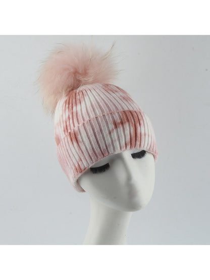 Haila - Ribbed Stripe Knit Beanie Hat