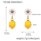 Earwish - Lemon Flower Stud Earrings