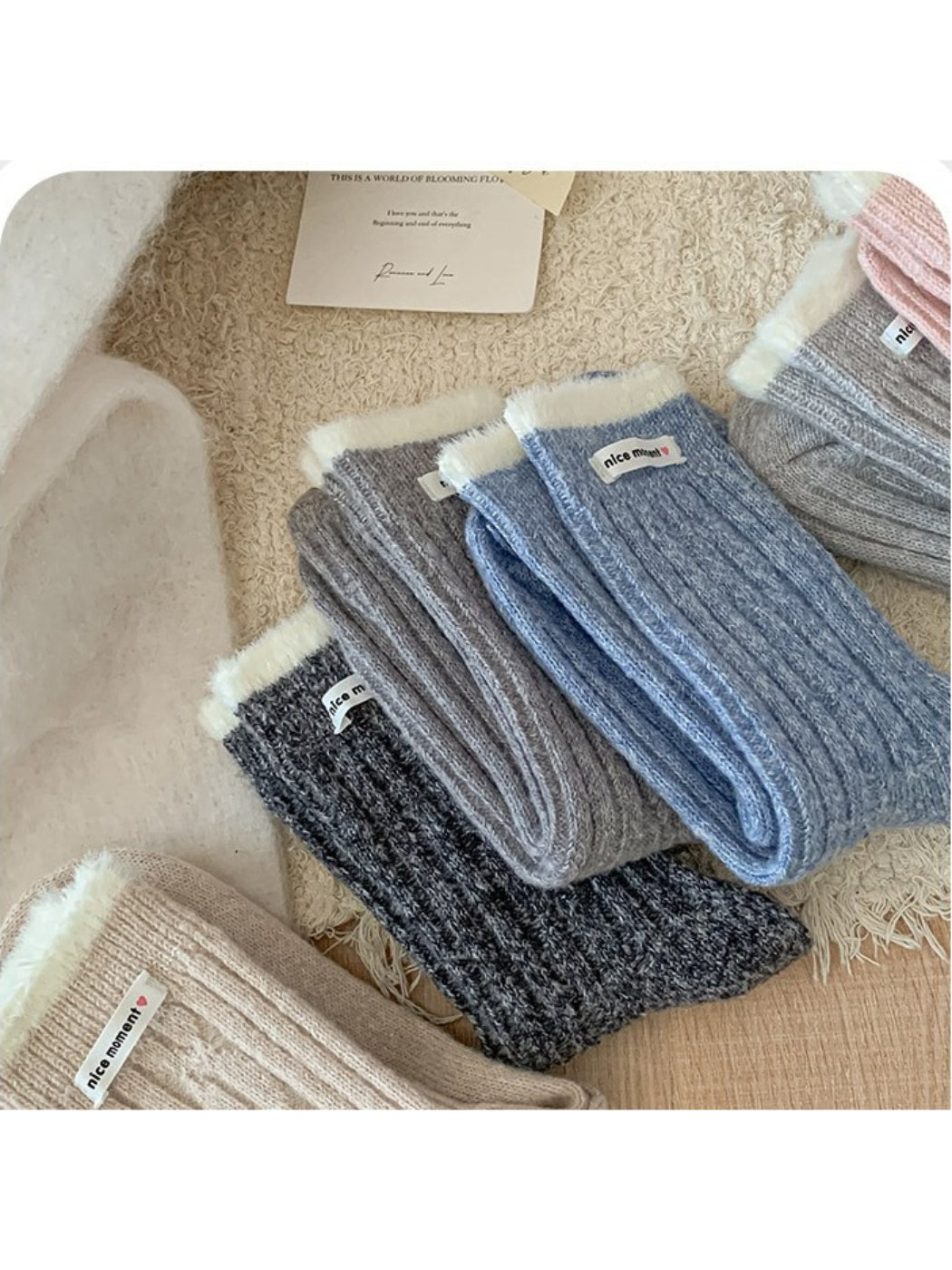 Rufia - Everyday Rib Knit Crew Socks