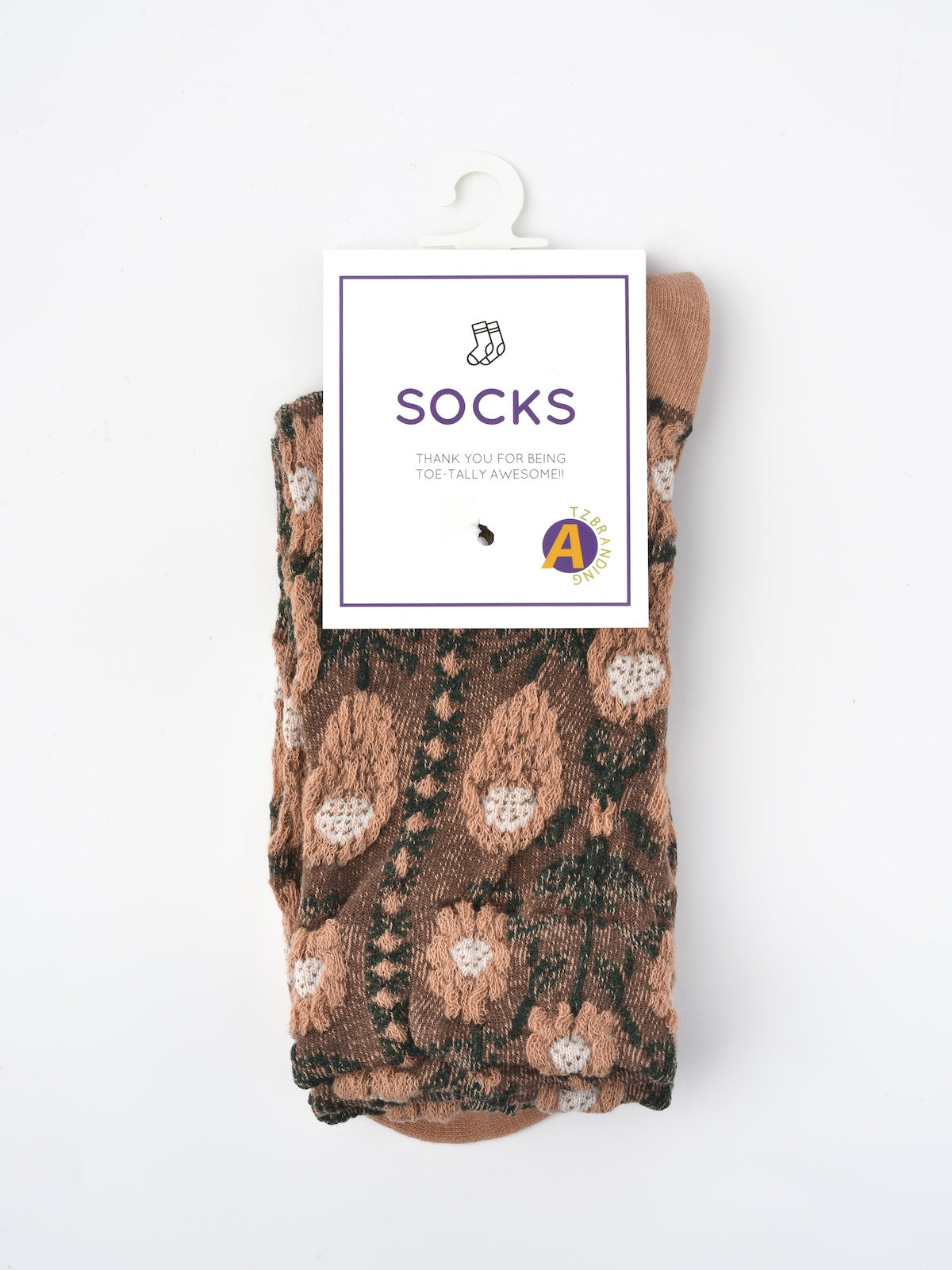 Rufia - Vintage Embossed Floral Socks