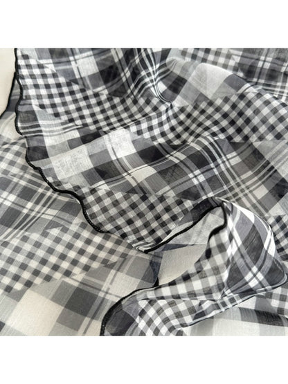 Scarvii - Simple Check Print Fashion Scarf