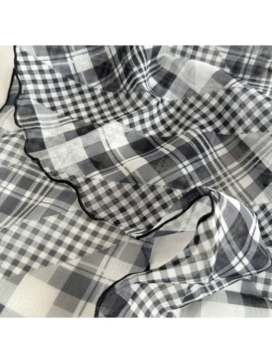 Scarvii - Simple Check Print Fashion Scarf