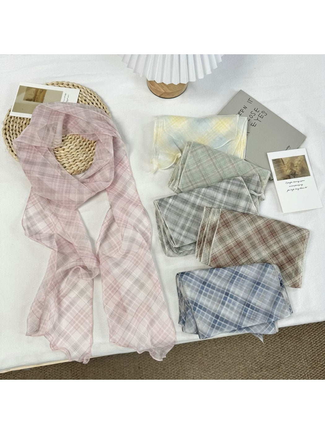 Scarvii - Simple Checked Decorative Scarf