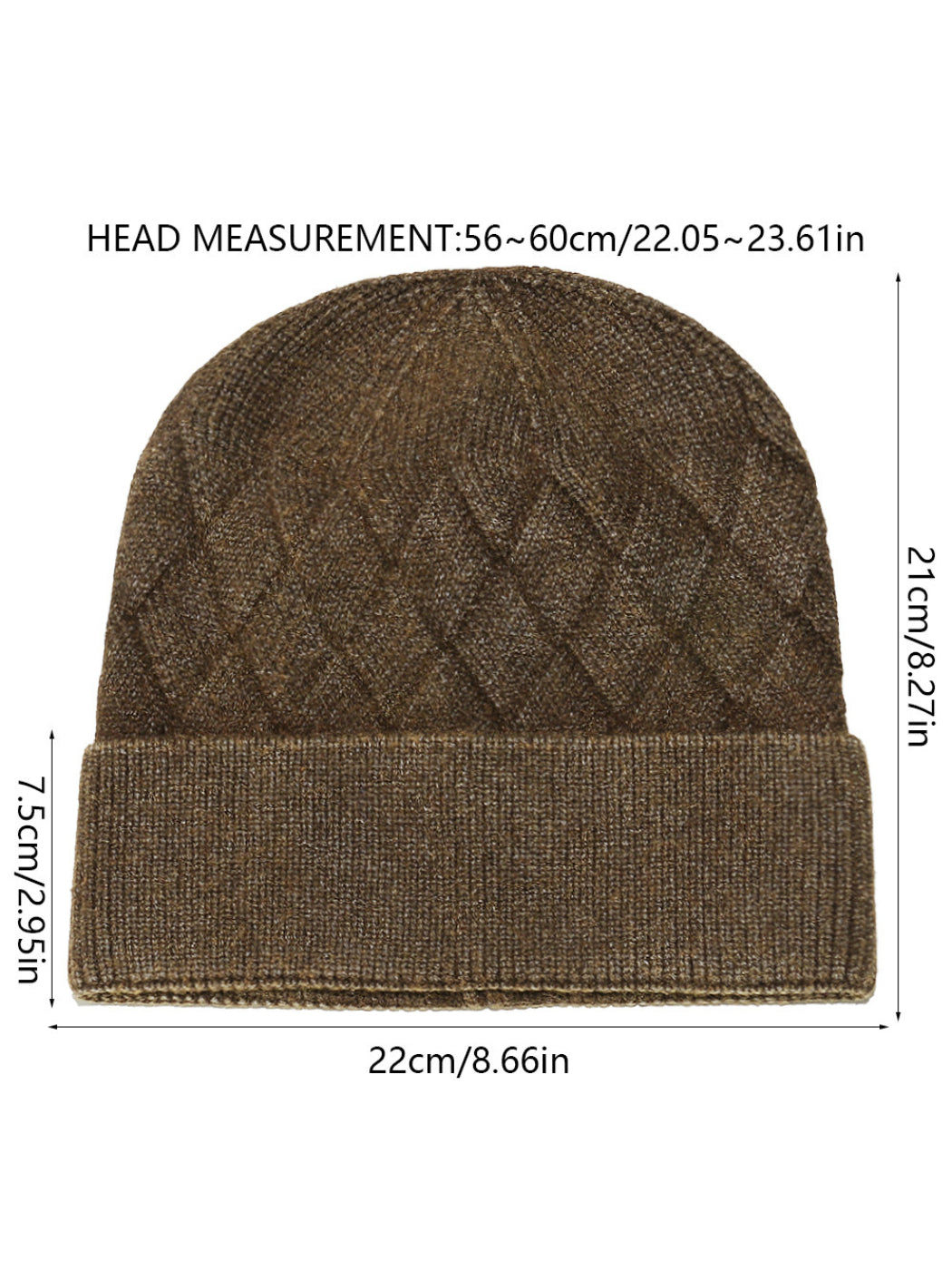 Haila Diamond Pattern Knit Beanie