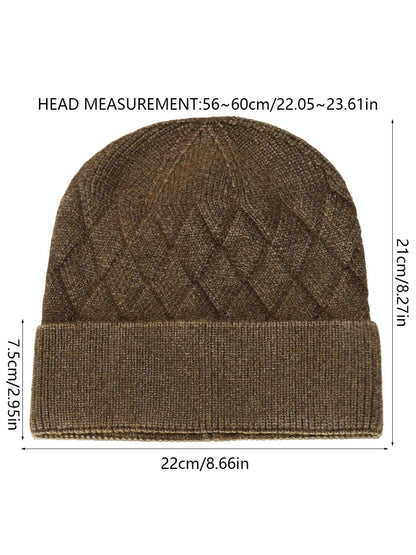 Haila Diamond Pattern Knit Beanie
