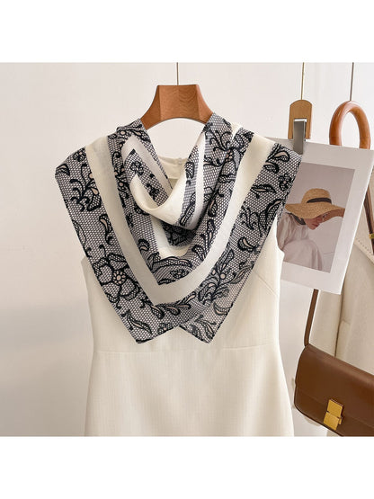 Scarvii - Geometric Concentric Print Square Scarf
