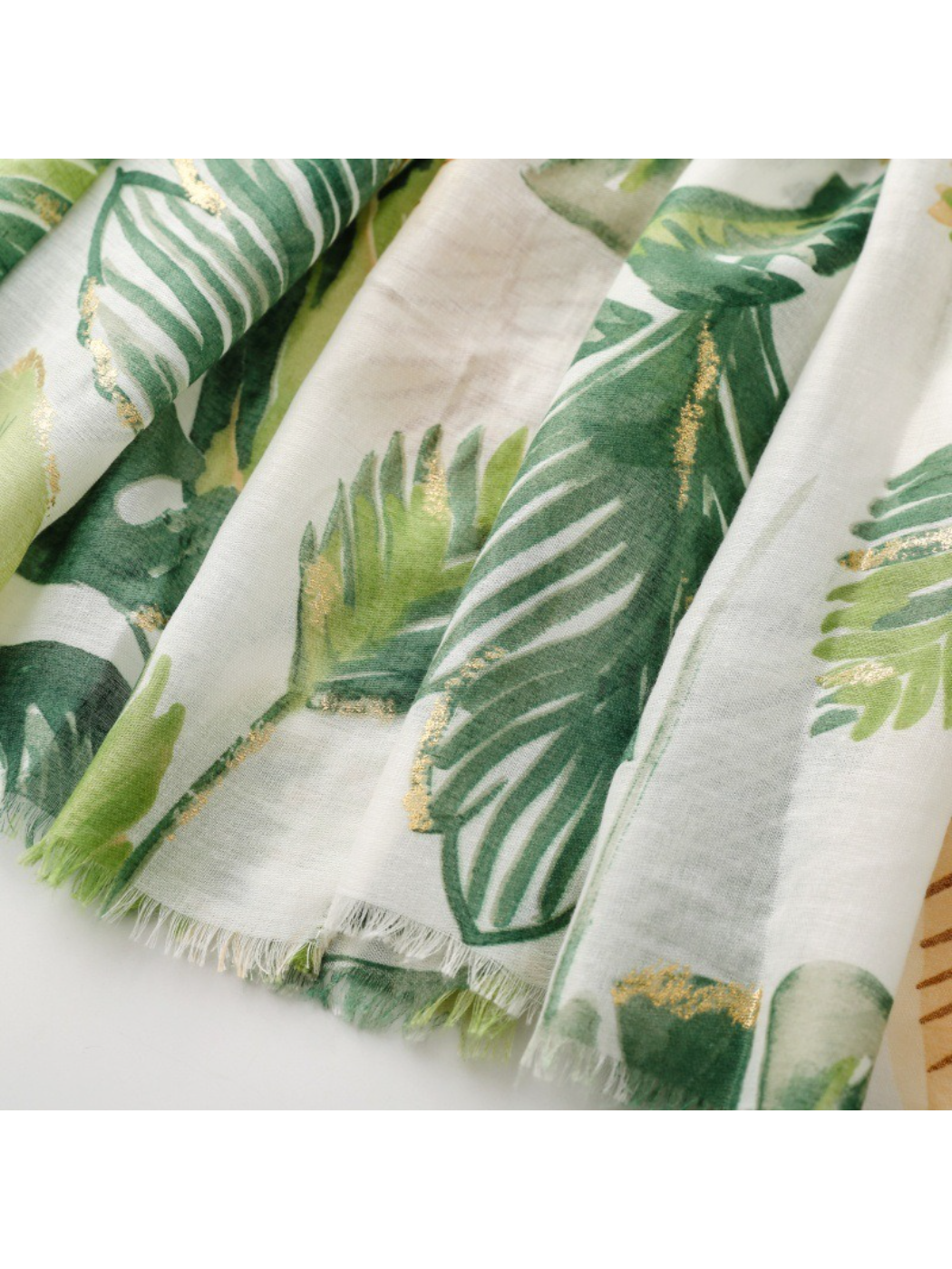 Scarvii - Tropical Leaf Foil Wrap Scarf
